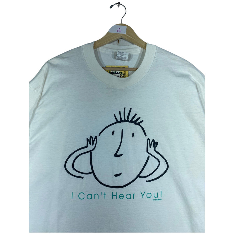 Vintage I Can't Hear You! Graphic Print T-Shirt