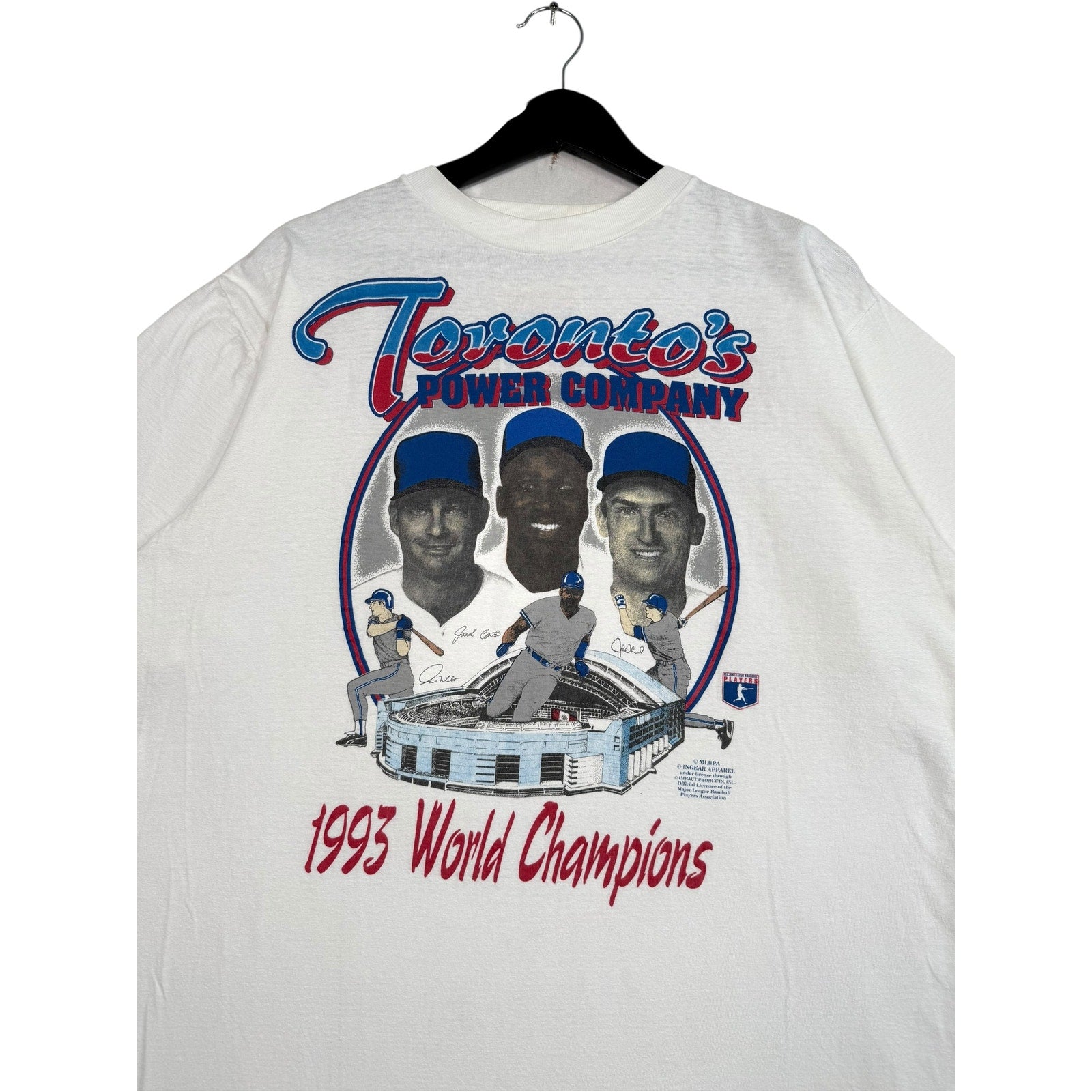 Vintage Toronto Blue Jays Power Company MLB T-Shirt 1993