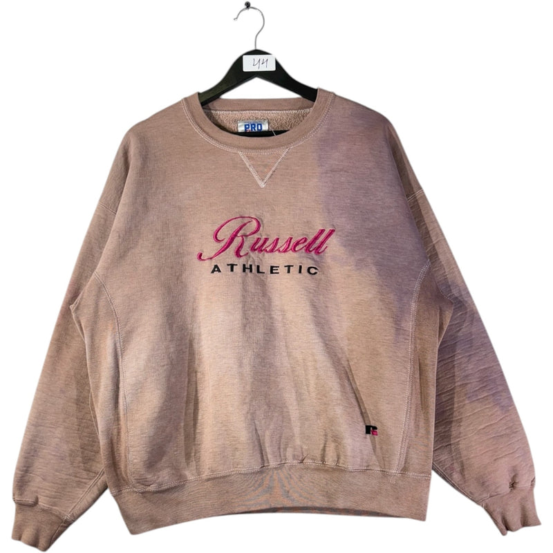 Vintage Russell Athletic Embroidered Spell Out Logo Crewneck