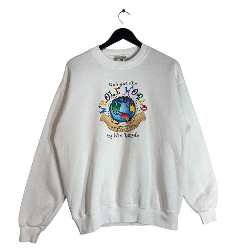 Vintage "Let's Get The Whole World In His Hands" Religious Crewneck