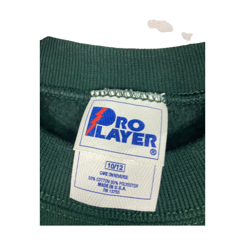 Vintage Youth Green Bay Packers Logo Spellout NFL Crewneck