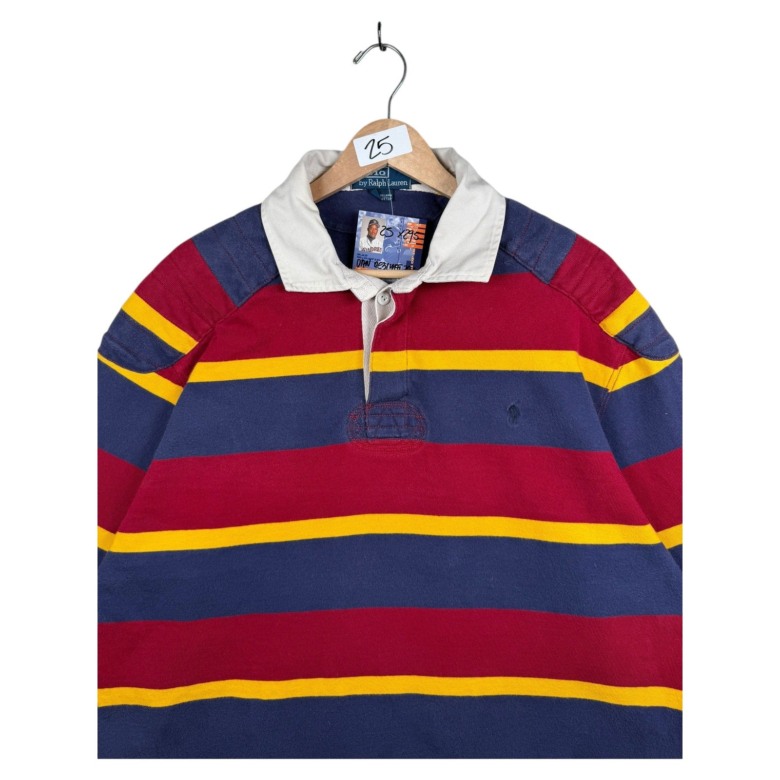 Vintage Polo Ralph Lauren Striped Rugby Long Sleeve Polo Rugby