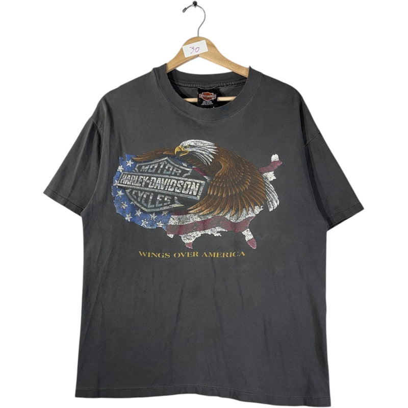 Vintage Harley Davidson Lake Shore Eagle Graphic T-Shirt