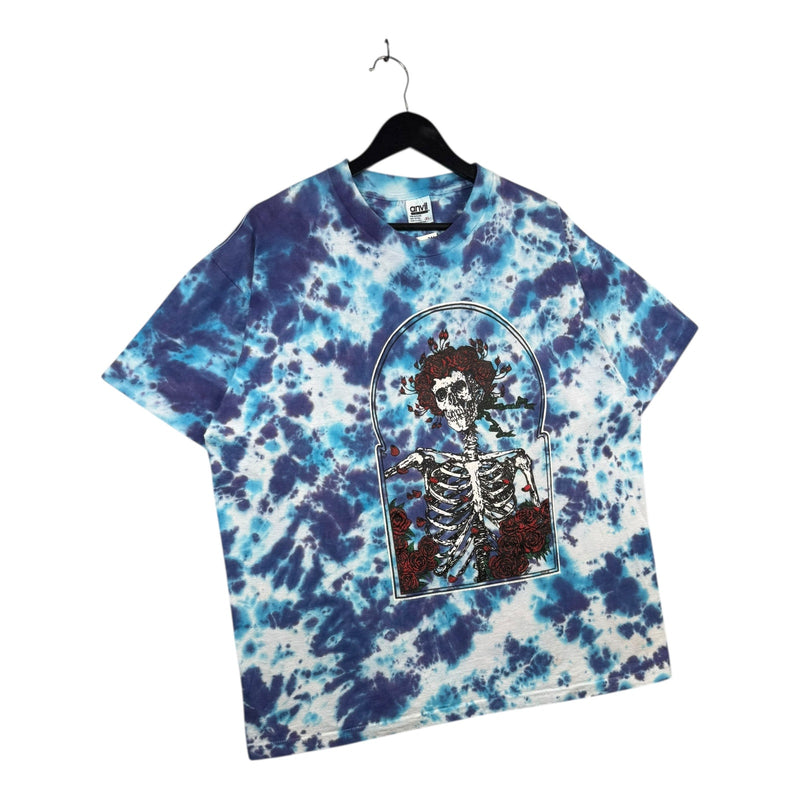 Vintage Grateful Dead Skeleton & Roses Tie-Dye Band T-Shirt