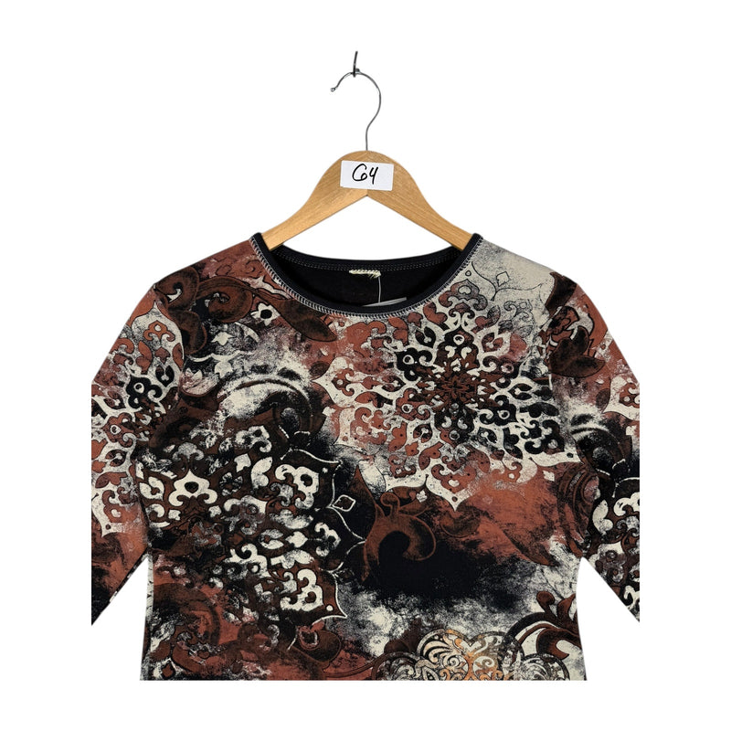 Vintage Floral 3/4 Sleeve Women's T-Shirt