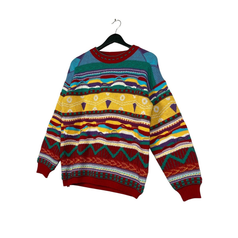 Vintage 3 Suisses Striped 3D Knit Sweater
