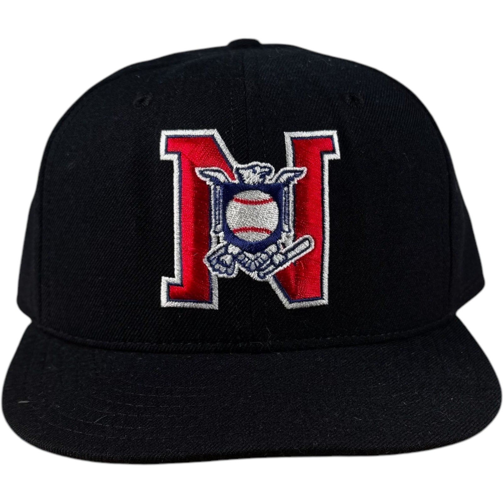 Vintage New Era Umpire National League Wool Fitted Hat Size 7 5/8