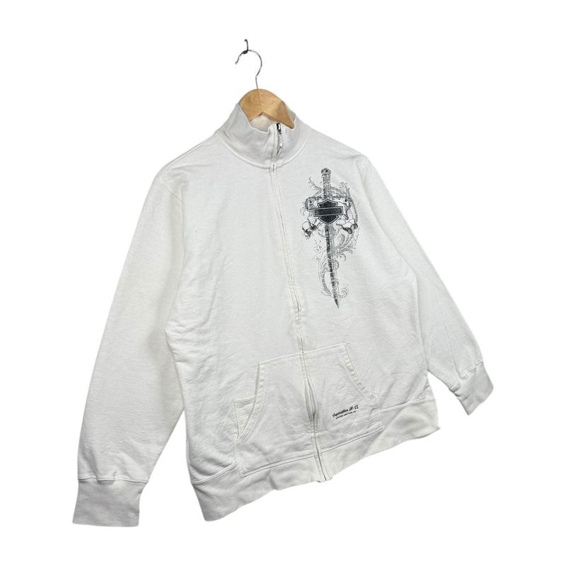 Vintage Harley Davidson Sword & Skull Zip Up Sweatshirt