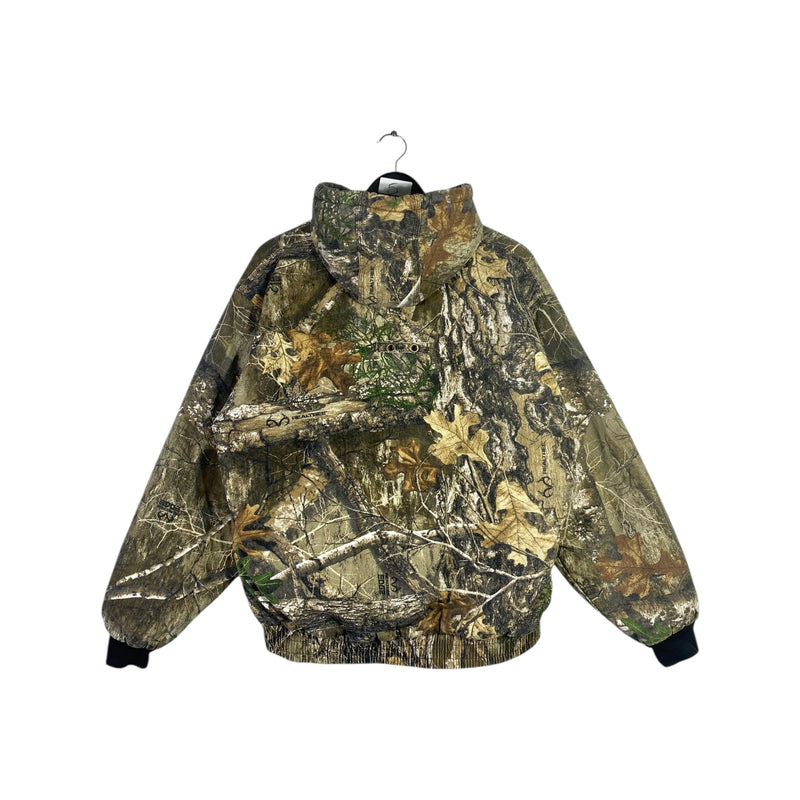 Vintage Real Tree Camouflage Hunting Hoodie Jacket