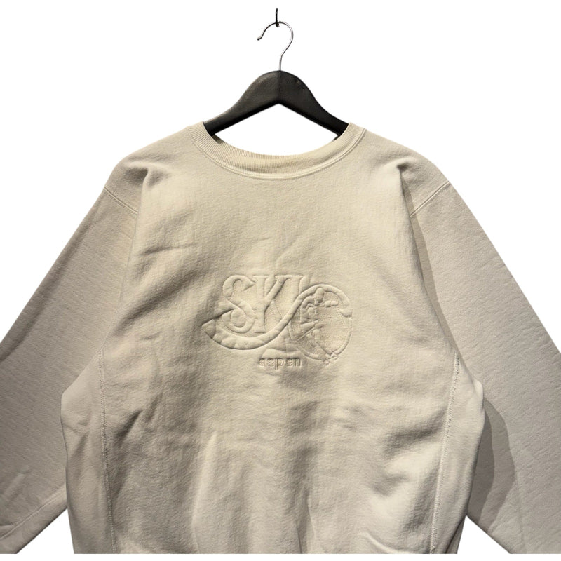 Vintage Champion Reverse Weave Ski Aspen Embroidered Crewneck