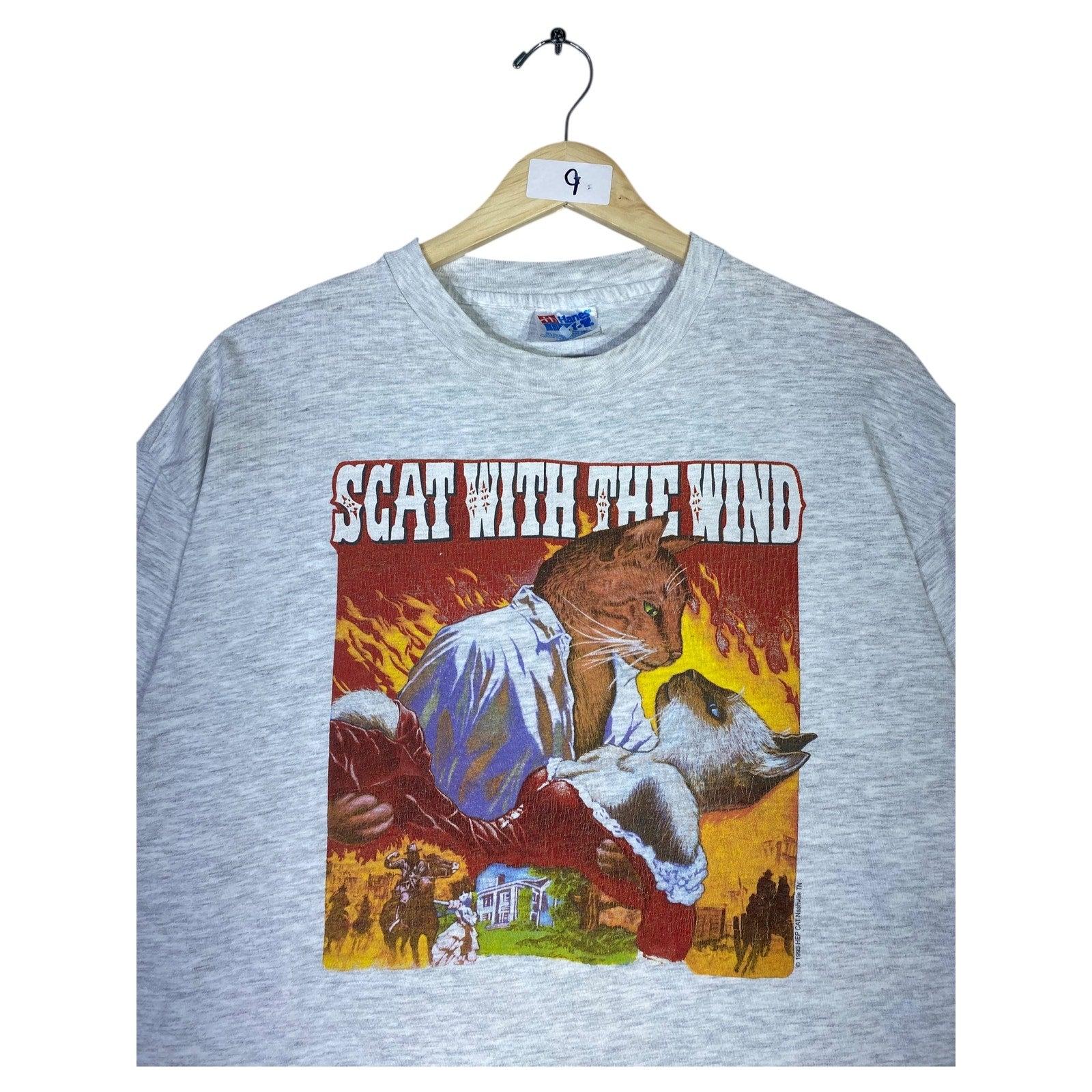 Vintage Scat With The Wind Graphic Print T-Shirt