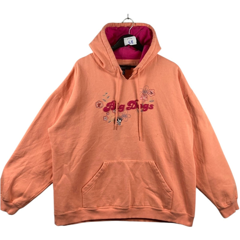 Vintage Big Dogs Floral Embroidered Hoodie