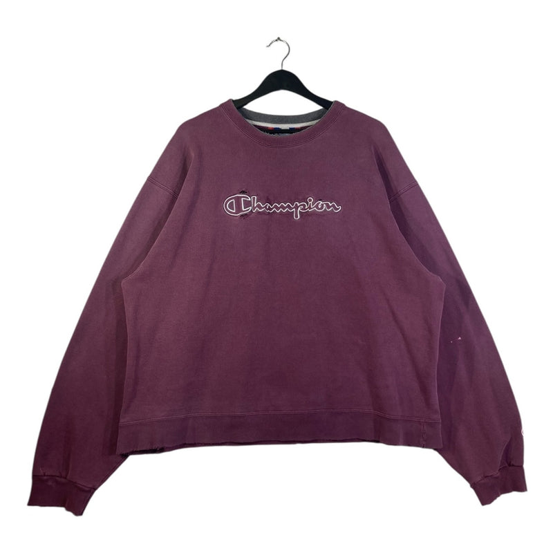 Vintage Champion Embroidered Distressed Crewneck