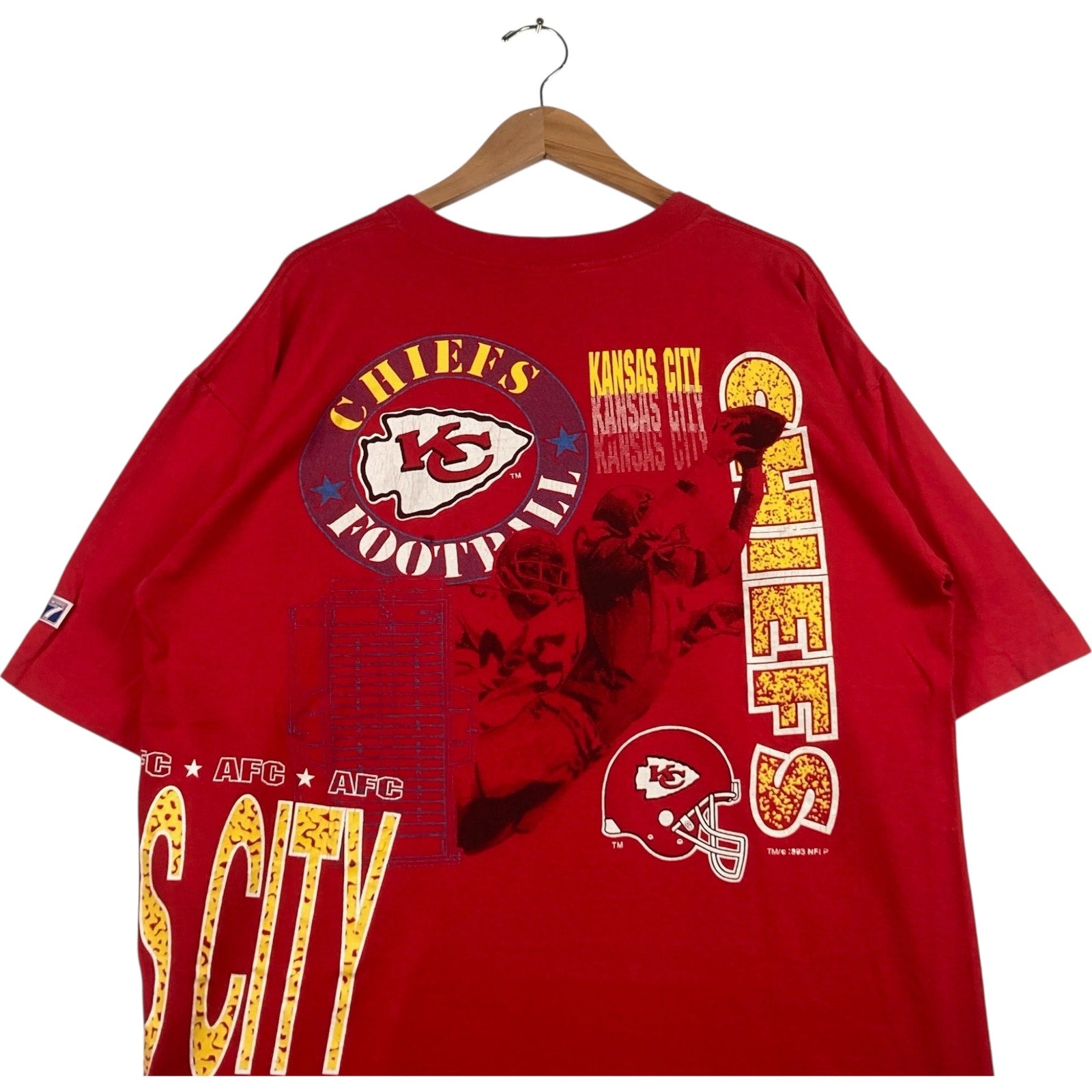 Vintage 1993 Kansas City Chiefs All Over Print Tee