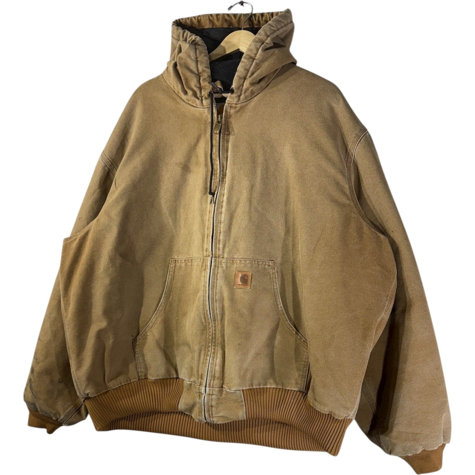Vintage Carhartt Hooded Full Zip Canvas Workwear Jacket