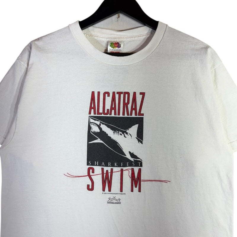 Vintage Alcatraz Sharkfest Swim Graphic T-Shirt