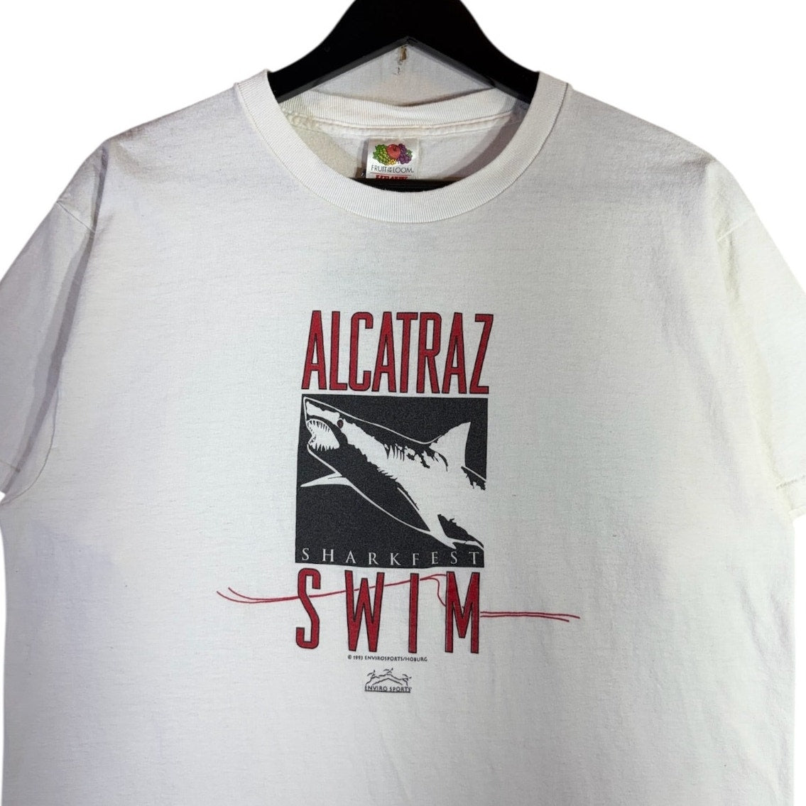 Vintage Alcatraz Sharkfest Swim Graphic T-Shirt