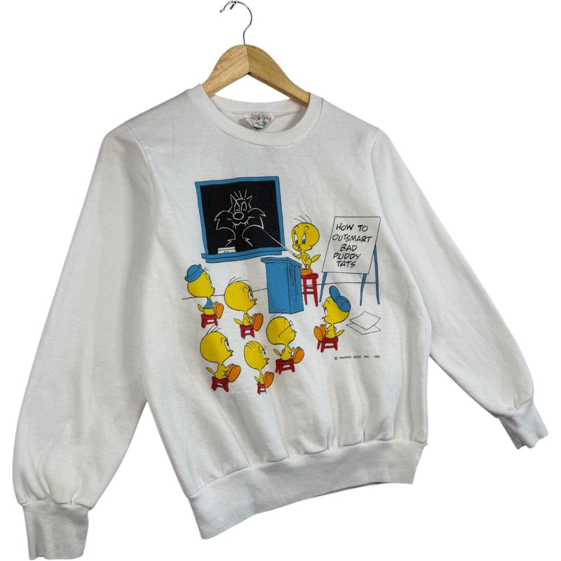 Vintage Tweety Bird "Outsmart Bad Puddy Tats" Crewneck 1985