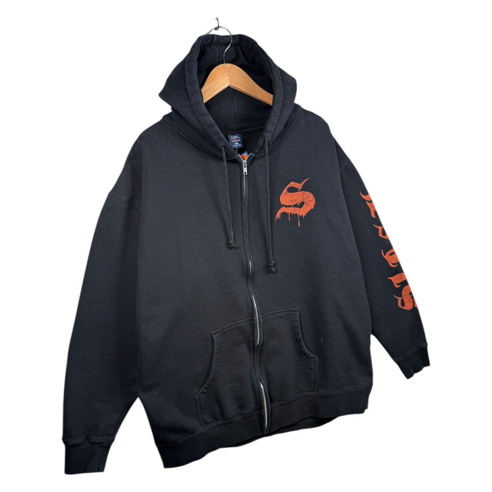 Vintage Sludge Snake Skull Full Zip Hoodie