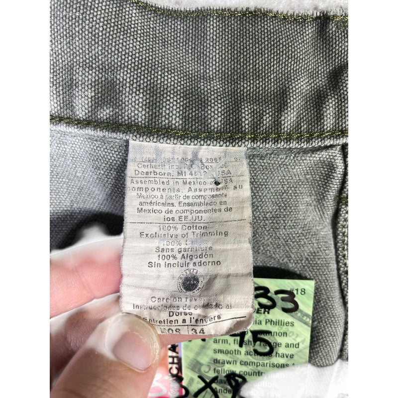 Vintage Carhartt Carpenter Utility Denim Shorts 34