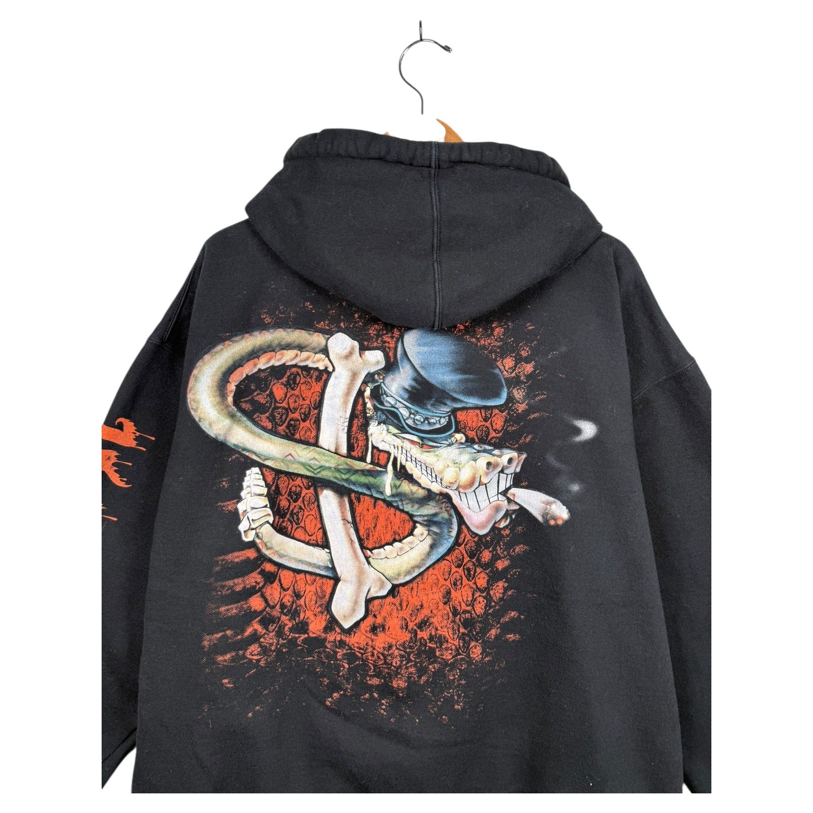 Vintage Sludge Snake Skull Full Zip Hoodie