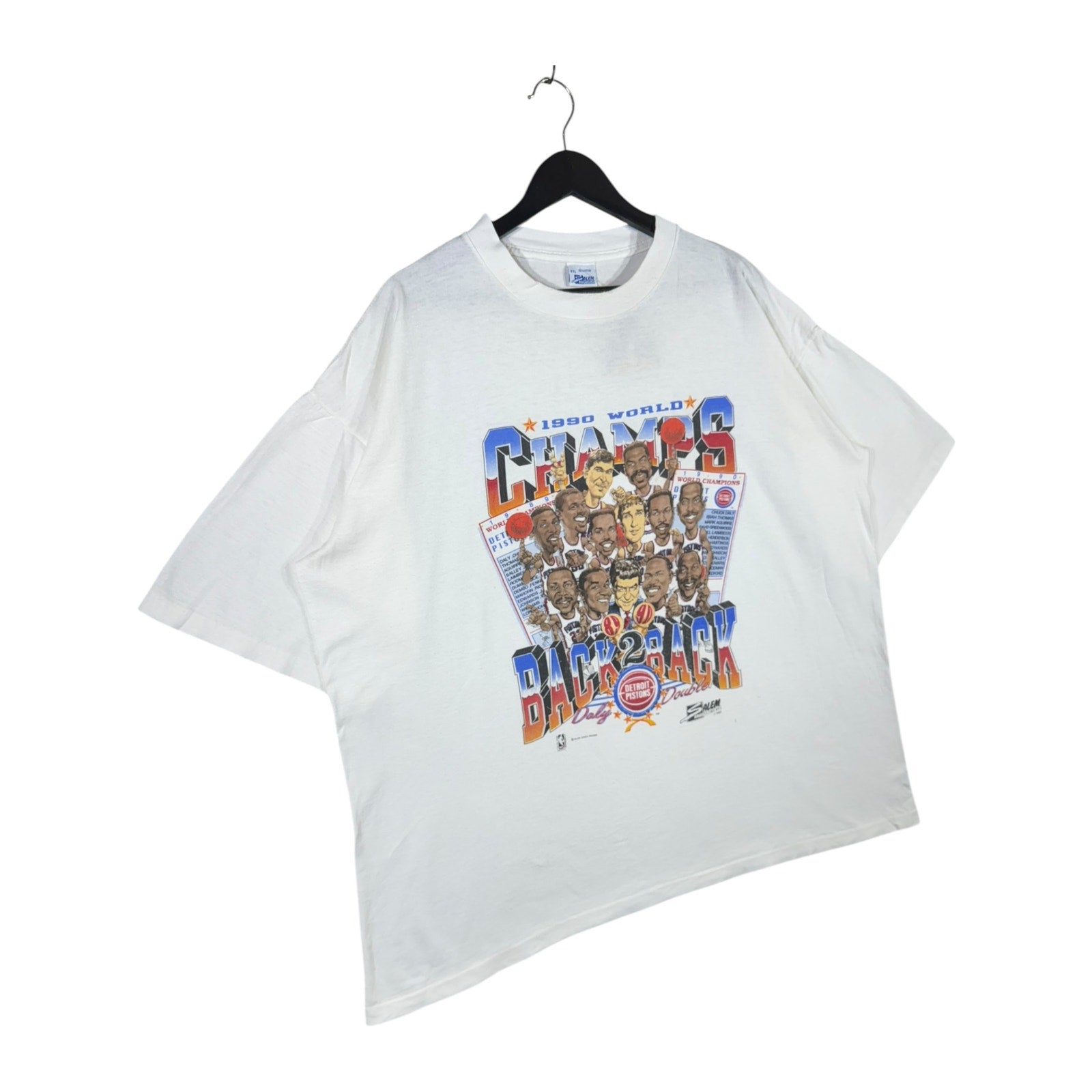Vintage Detroit Pistons Back 2 Back Champs NBA T-Shirt 90s