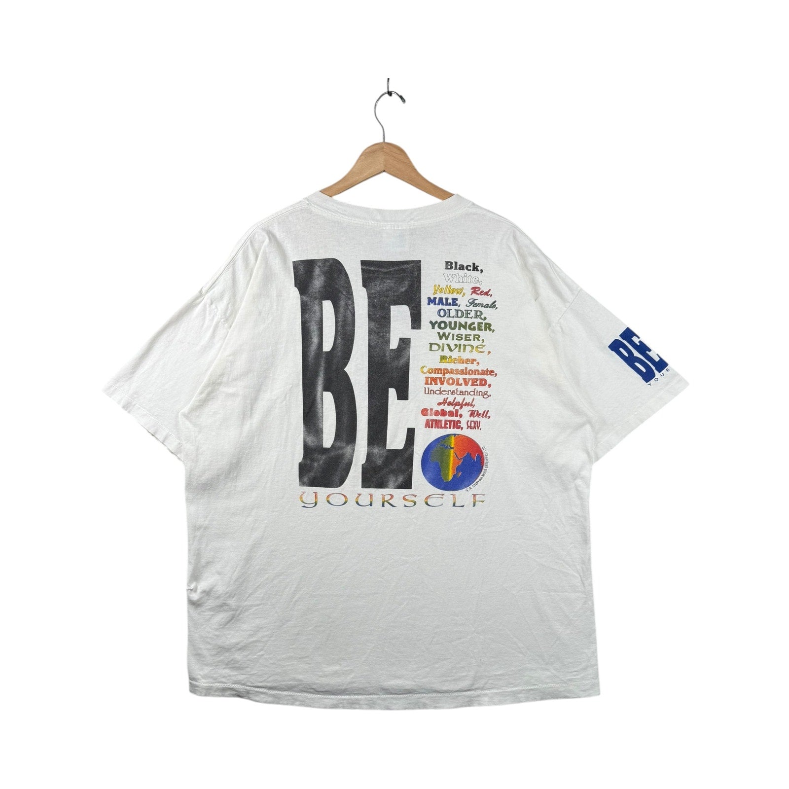 Vintage BE! Yourself Motivational Graphic T-Shirt