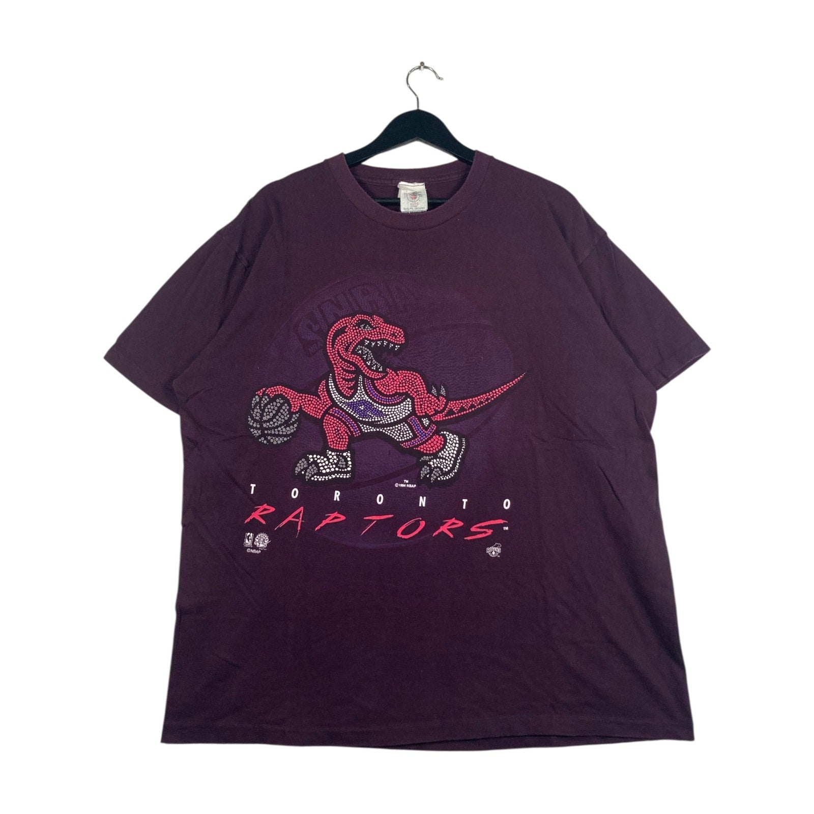 Vintage Toronto Raptor Spellout Mascot NBA T-Shirt 90s