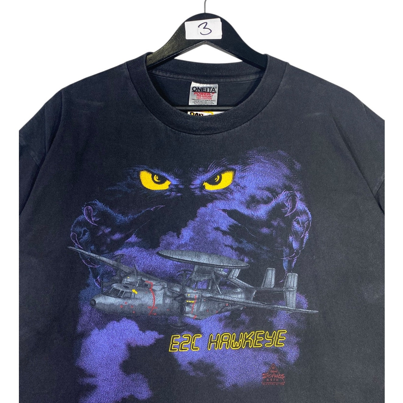 Vintage E2C Hawkeye Military Aircraft Graphic T-Shirt