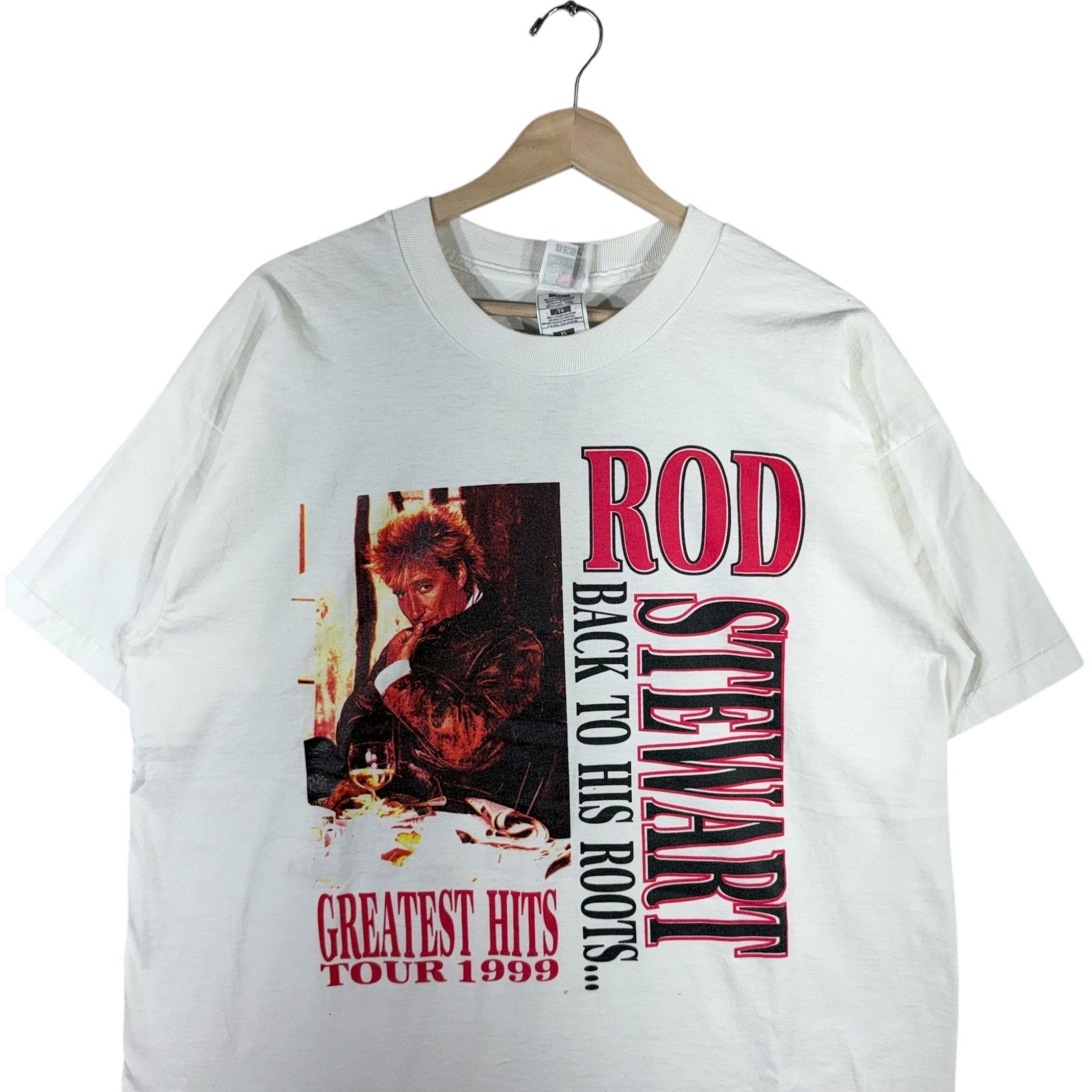 Vintage Rod Stewart Back To His Roots Tour 90s Music Tee