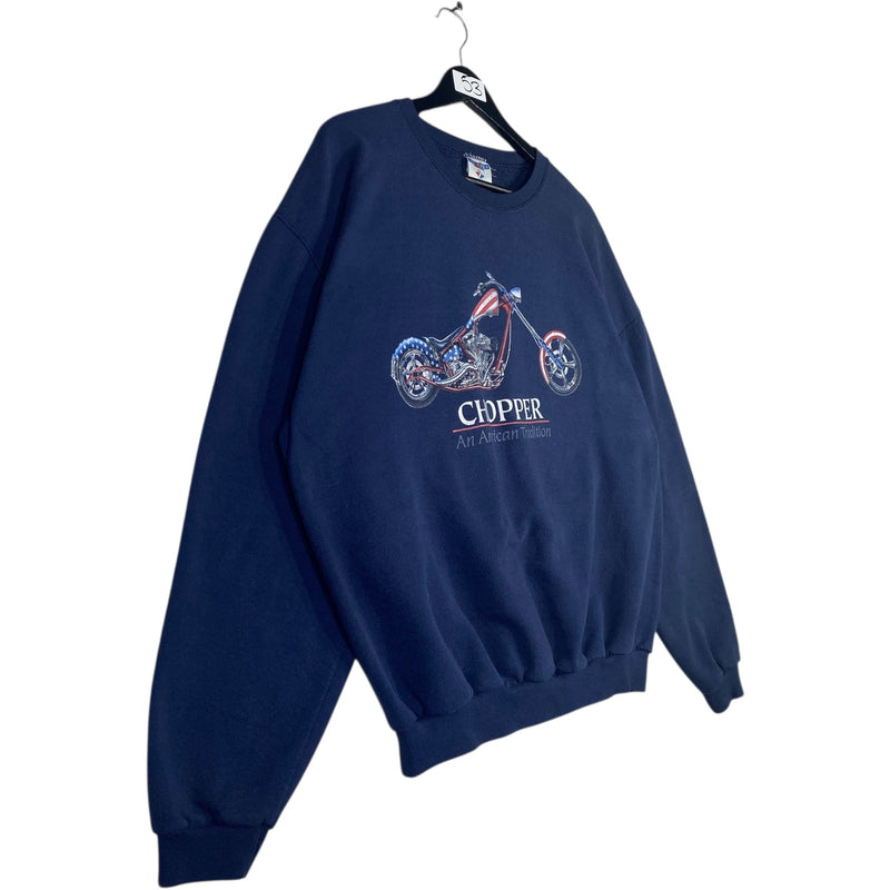Vintage Chopper An American Tradition Motorcycle Crewneck
