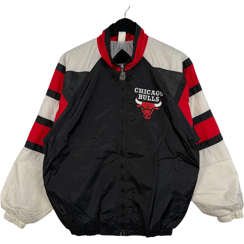Vintage Chicago Bulls Logo Color Block NBA 90s Windbreaker