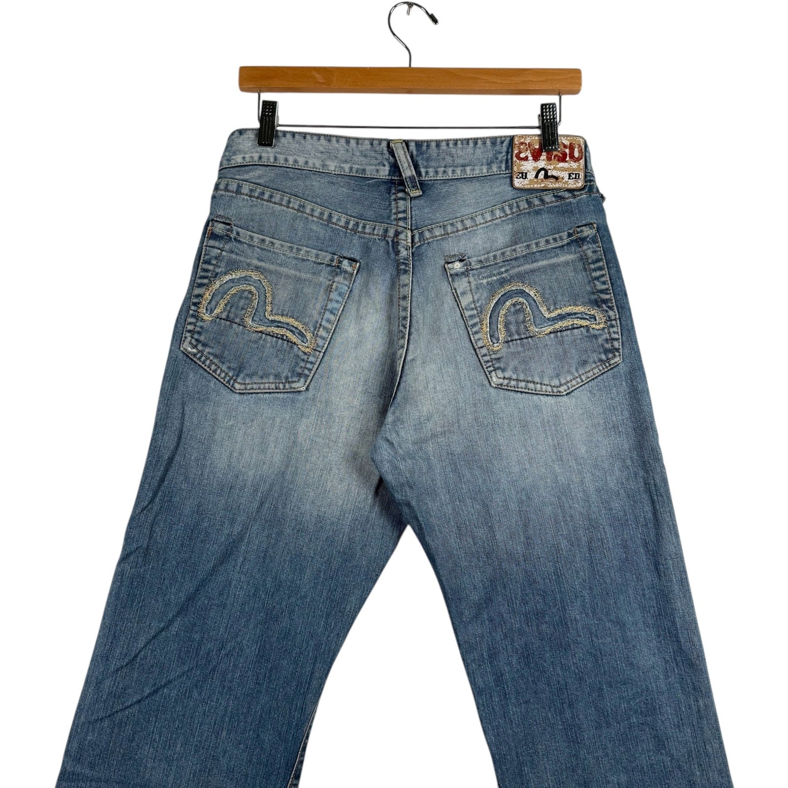 Y2K Evisu Straight Leg Denim Jeans 33x29