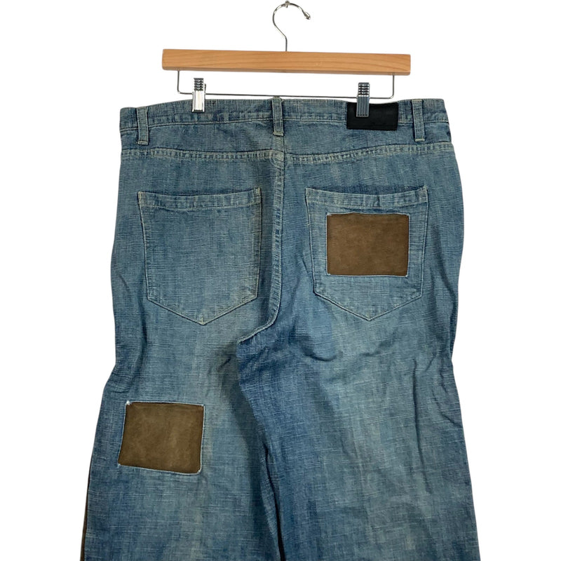 Vintage Cut & Sew Sean John Wide Leg Denim Jeans 36 x 28