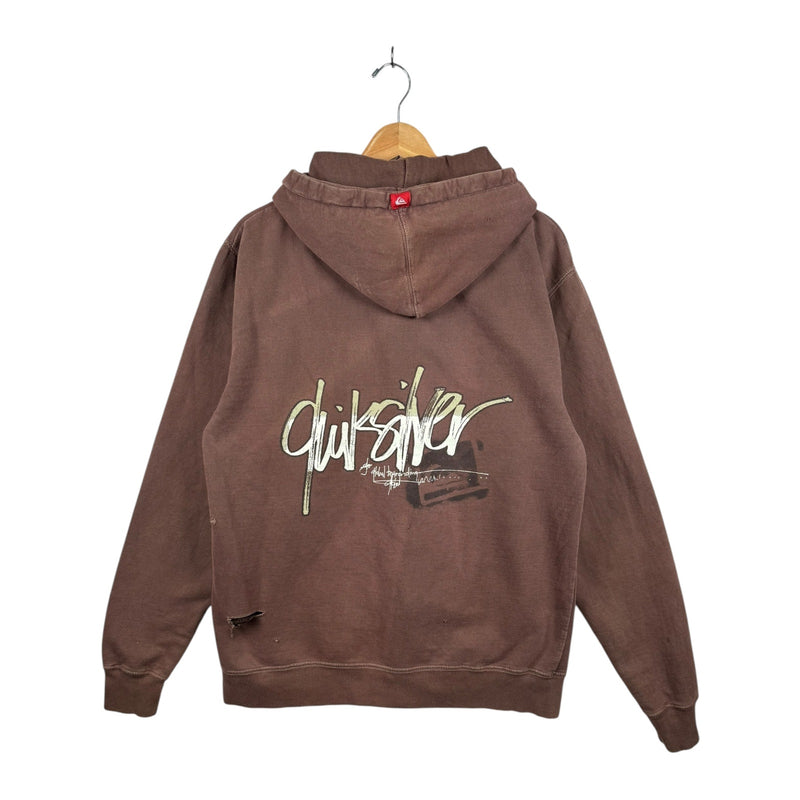 Vintage QuikSilver Graphic Print Full Zip Hoodie