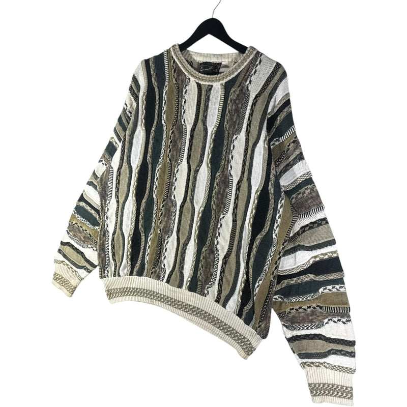 Vintage Coogi 3D Patterned Wool Sweater