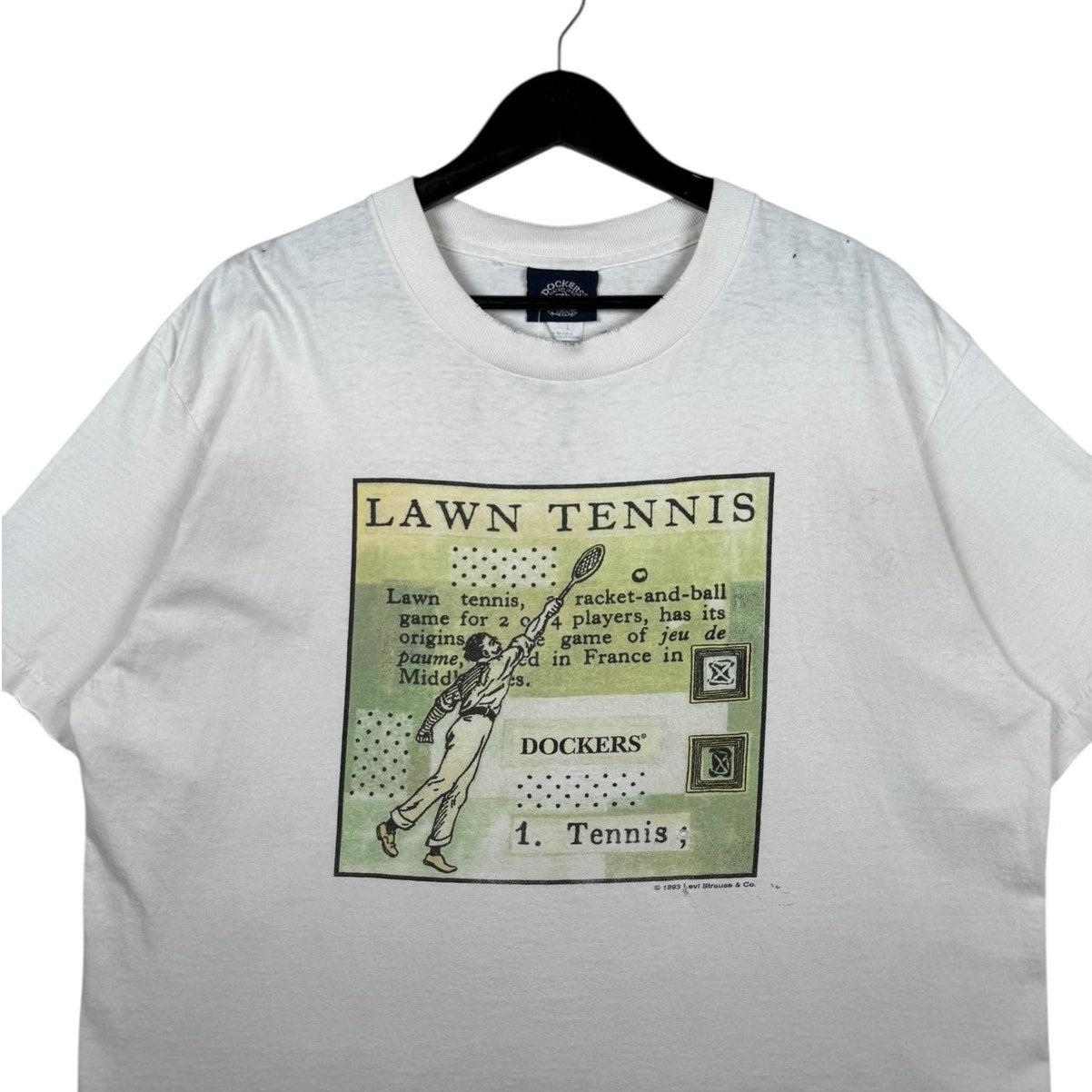 Vintage Dockers Lawn Tennis 90s Graphic T-Shirt