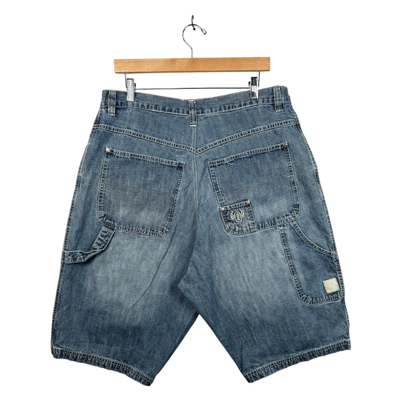 Vintage Cotton Jean Bermuda Denim Shorts 37