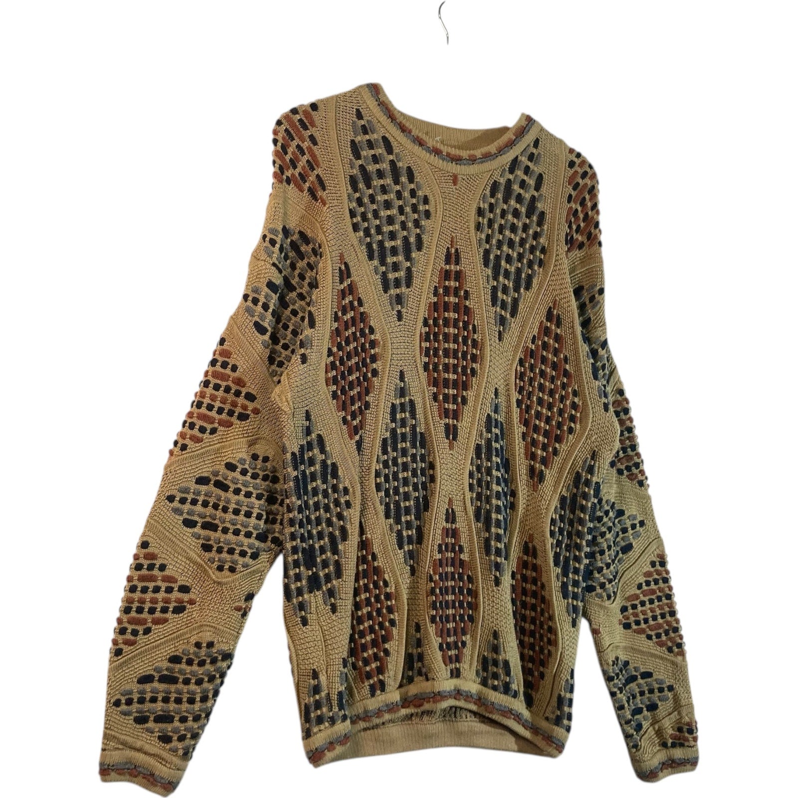 Vintage Coogi 3D Abstract Knit Sweater