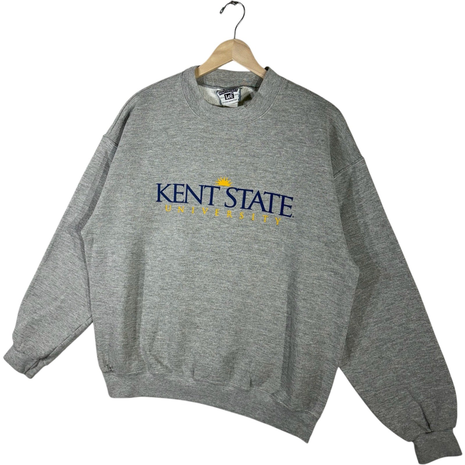 Vintage Lee Kent State University Spellout Embroidered Crewneck