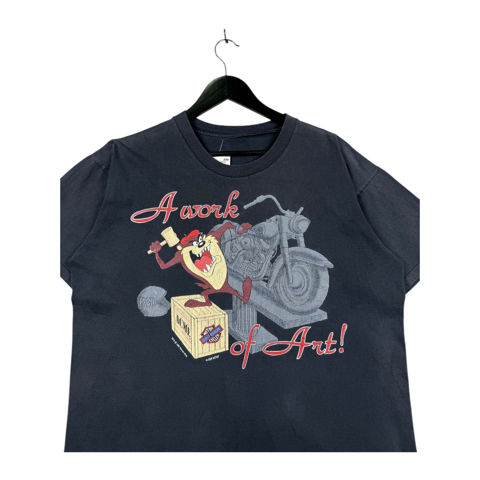 Vintage Looney Tunes Taz Big Bike T-Shirt