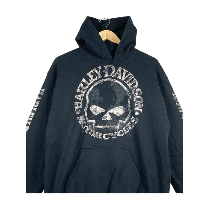 Vintage Harley Davidson Skull Hoodie