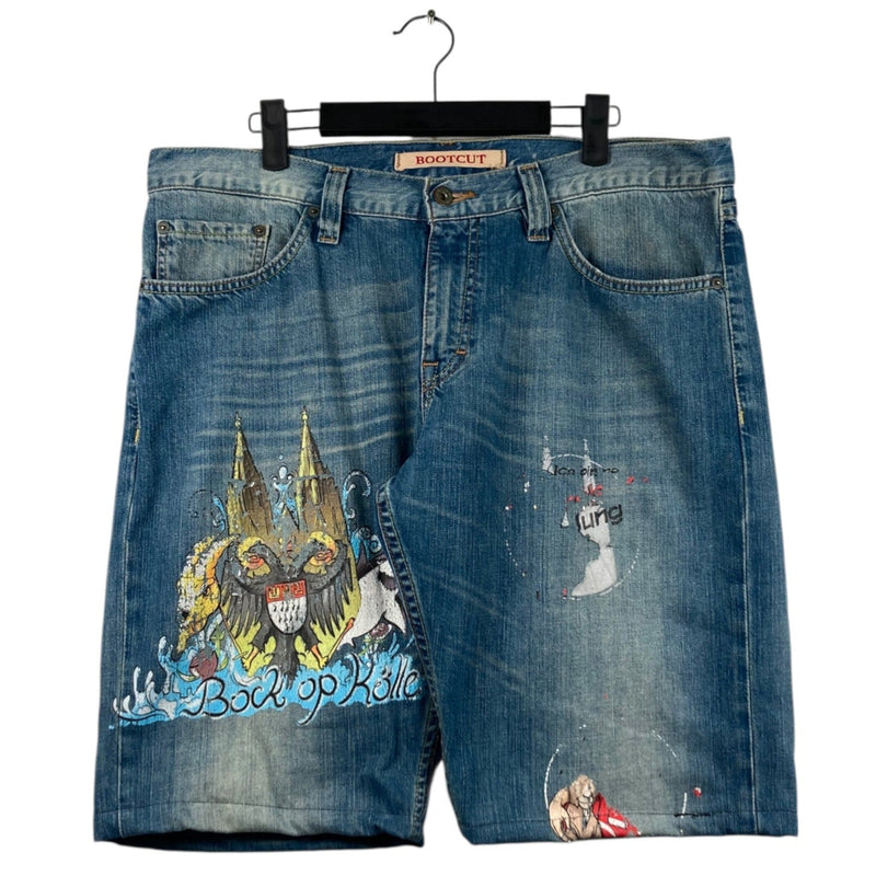 Vintage Mustang Graphic Denim Shorts 36