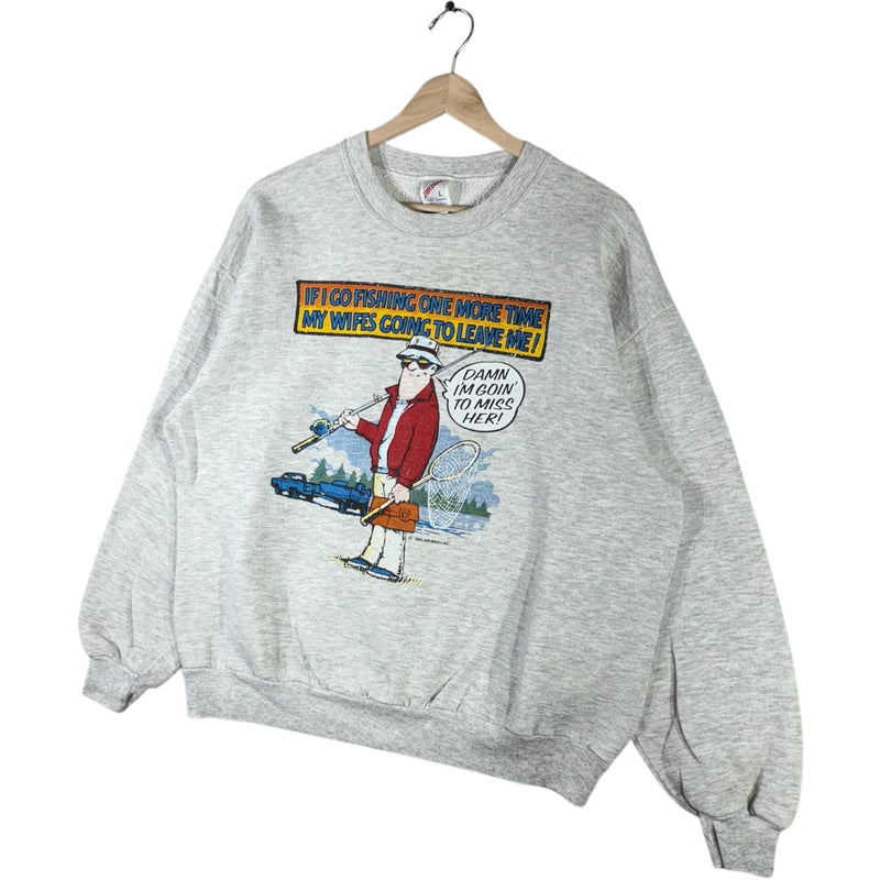 Vintage Fishing Humor Crewneck