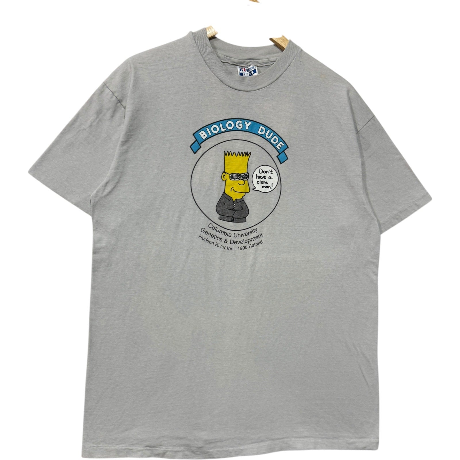 Vintage Columbia University Genetics "Biology Dude" Cartoon Tee