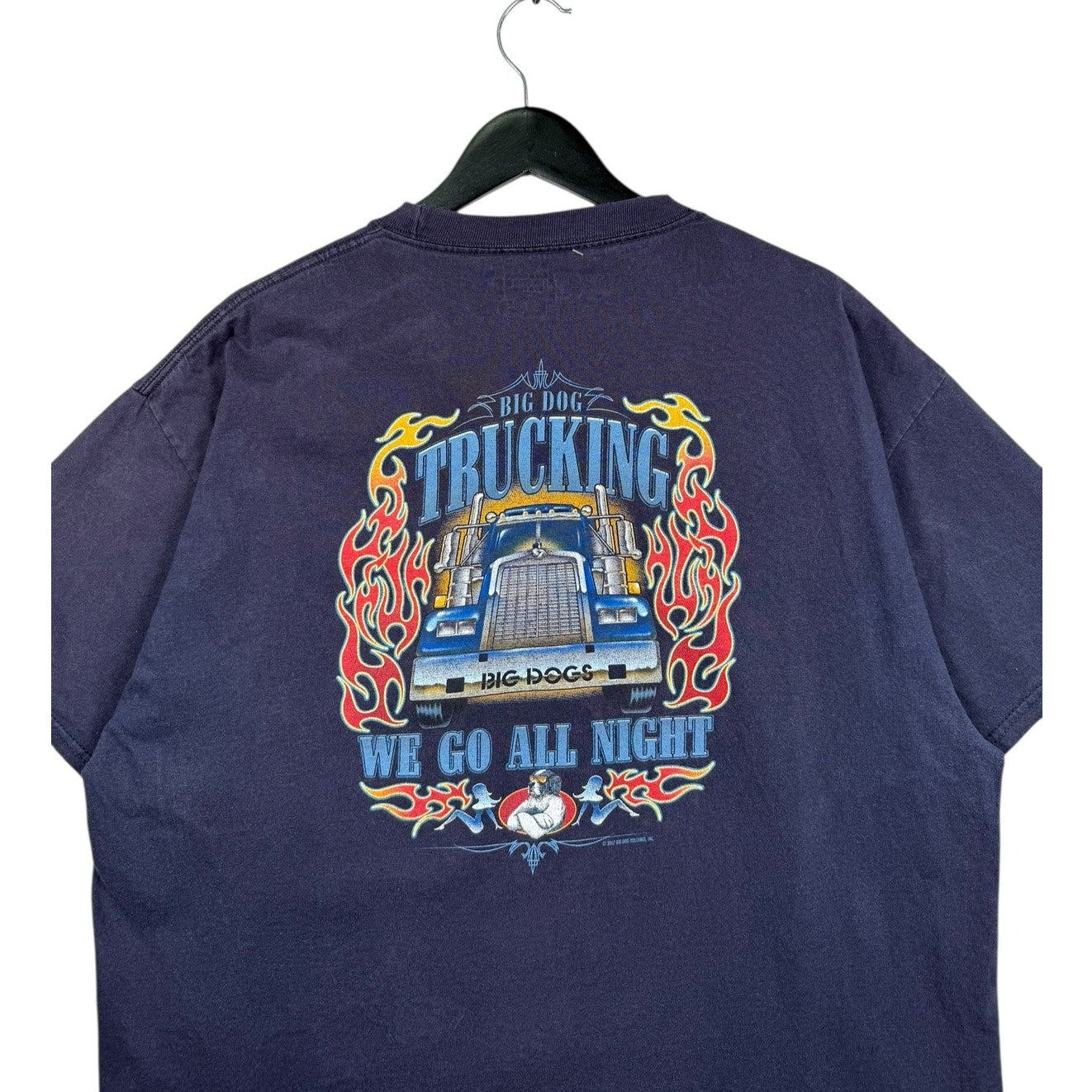 Vintage Big Dog Trucking We Go All Night T-Shirt