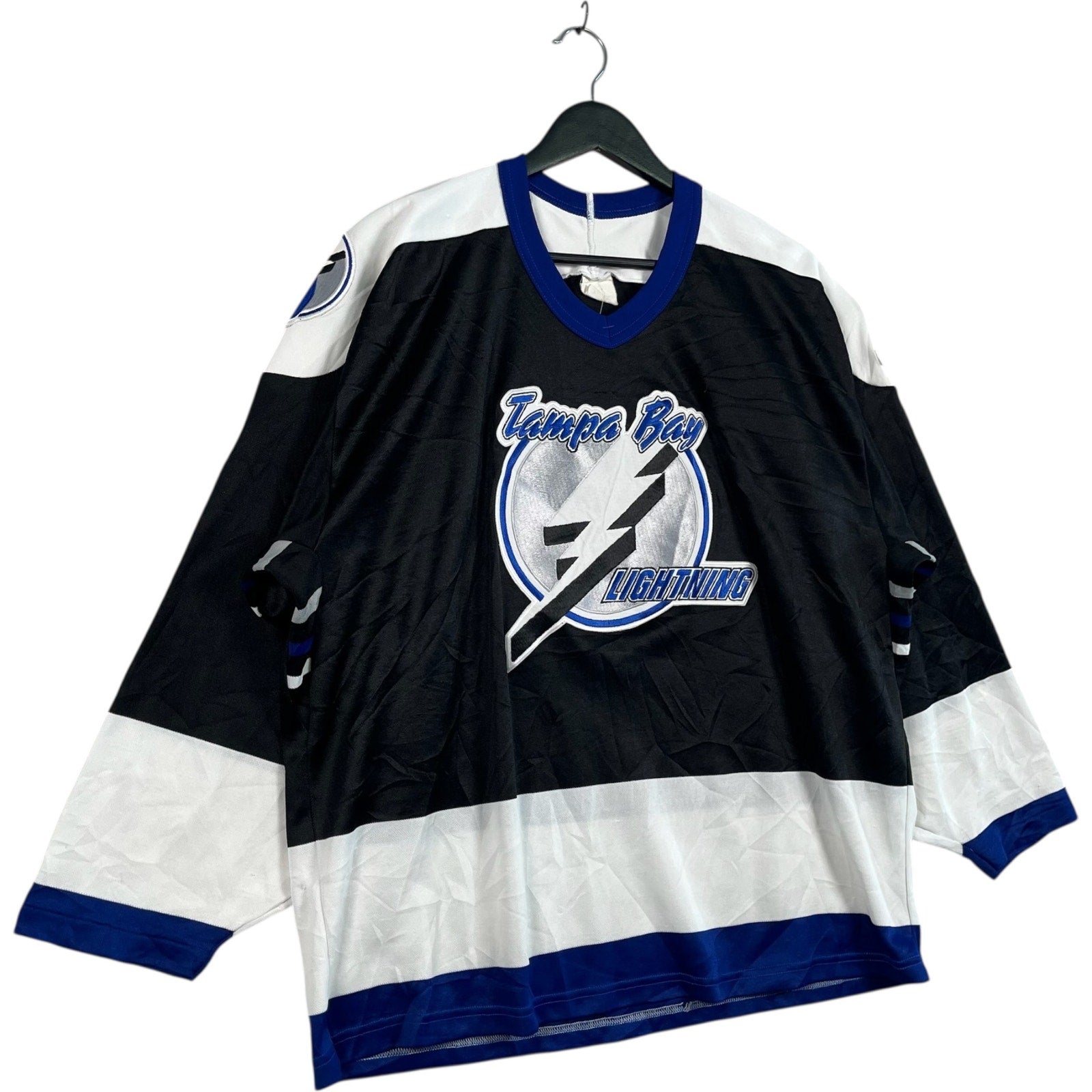 Vintage Tampa Bay Lightning Spellout Logo NHL Jersey