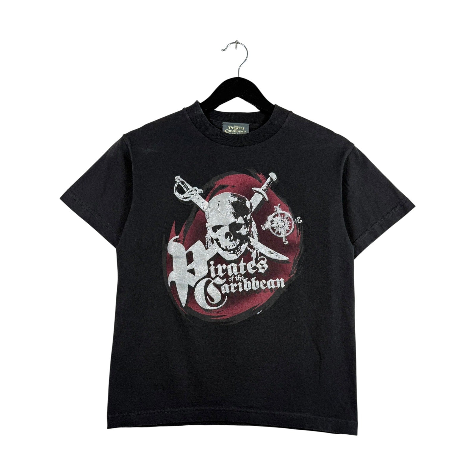 Vintage Pirates Of The Caribbean Logo Spellout T-Shirt