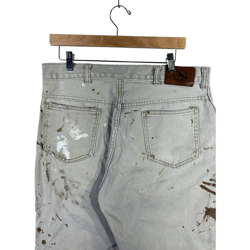 Vintage Eddie Bauer Splattered Denim Shorts 34