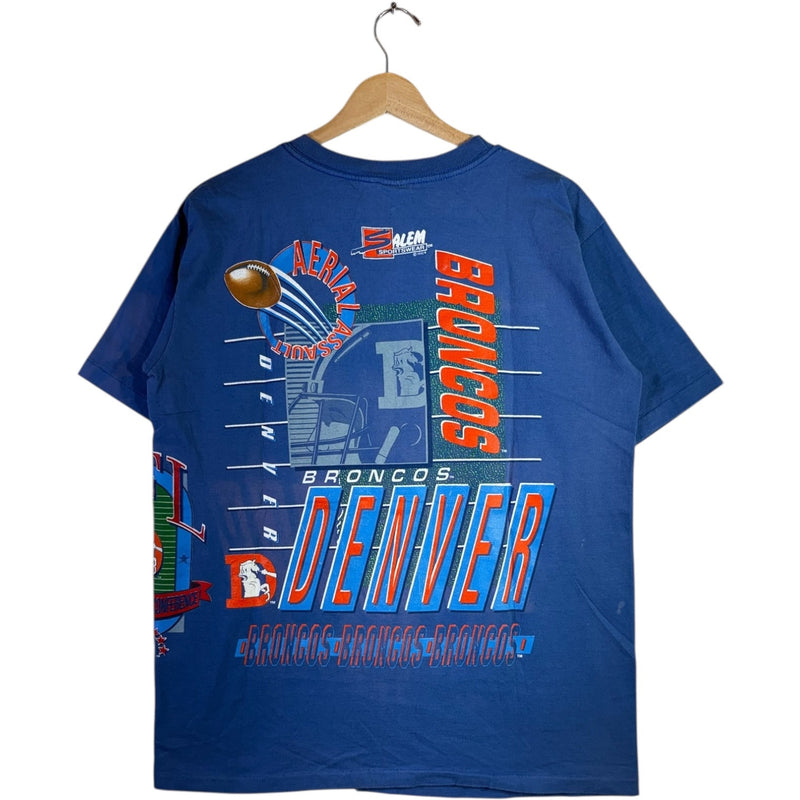 Vintage Salem Denver Broncos NFL Team Graphic T-Shirt